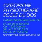 Physiothérapie Physiothérapie Ostéopathie Servette Beatrix Weis Genève